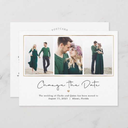 Mod Galerij EDITABLE KLOR De datum wijzigen Briefkaart (Voorkant / Achterkant)