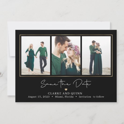 Mod Gallery Editable Color Save the Date Card Bedankkaart (Voorkant)