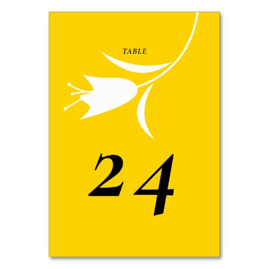 MOD GELE TULP BRUILOFT KAART (Voorkant)