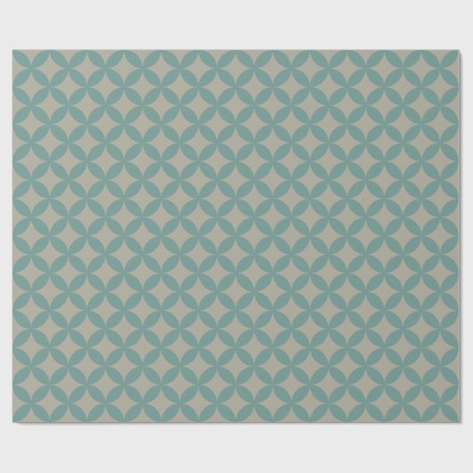 Mod Geometrische Retro Moderne Turquoise uit het m Cadeaupapier (Vlak)