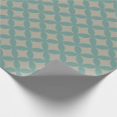 Mod Geometrische Retro Moderne Turquoise uit het m Cadeaupapier (Hoek)