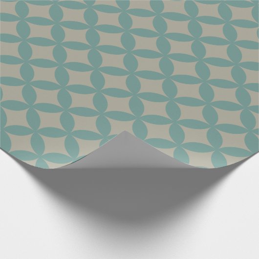 Mod Geometrische Retro Moderne Turquoise uit het m Cadeaupapier (Hoek)