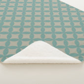 Mod Geometrische Retro Moderne Turquoise uit het m Sherpa Deken (3/4)
