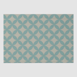 Mod Geometrische Retro Moderne Turquoise uit het m Tissuepapier