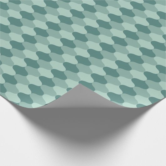 Mod Gift Wrap | Aqua Ogee Cadeaupapier (Hoek)