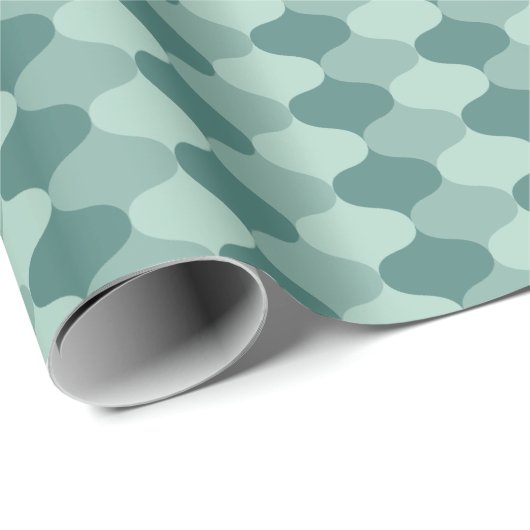 Mod Gift Wrap | Aqua Ogee Cadeaupapier (Rol Hoek)
