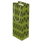 Mod Gift Wrap | Avocado-druppels Wijn Cadeautas (Voorkant Gekanteld)