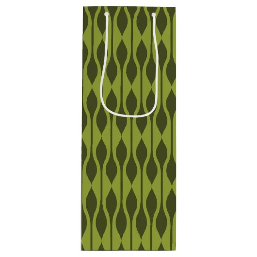 Mod Gift Wrap | Avocado-druppels Wijn Cadeautas (Voorkant)