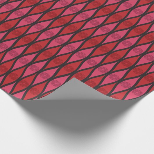 Mod Gift Wrap | Scarlet Lattice Cadeaupapier (Hoek)