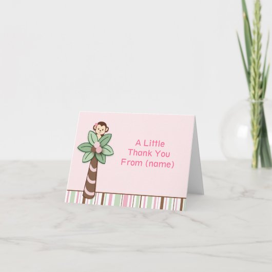 Mod Girl Monkey Bedankt voor je briefkaarten (Voorkant)