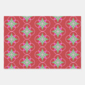 Mod grafische vakantie trio cadeau wrap inpakpapier vel (Voorkant 3)