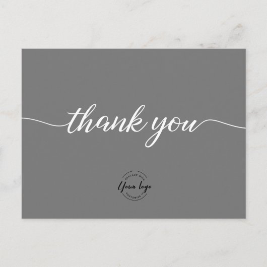 Mod Gray Customer Appreciation Business sjabloon Briefkaart (Voorkant)