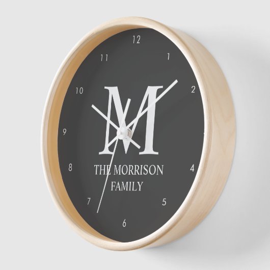 Mod Gray Gepersonaliseerd Familie Monogram (Hoek)