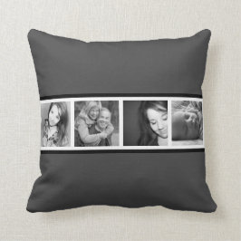 Mod Grayscale BW Instagram Foto Strip Kussen