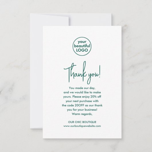 Mod Green Customer Appreciation Business Bedankt (Voorkant)