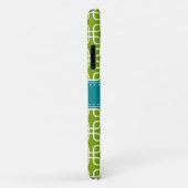 Mod Green Pattern Blauwgroen Quatrefoil Monogram Case-Mate iPhone Case (Achterkant/rechts)