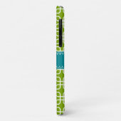 Mod Green Pattern Blauwgroen Quatrefoil Monogram Case-Mate iPhone Case (Achterkant/links)