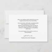 Mod Grey Fotocollage Aangepaste bruiloft afbeeldin Bedankkaart (Achterkant)