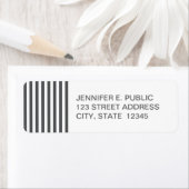 Mod Grey Stripes Pattern Etiket (Insitu)