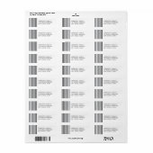 Mod Grey Stripes Pattern Etiket (Full Sheet)