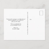 Mod grijs Baby shower geslacht neutraal Aankondigingskaart (Achterkant)