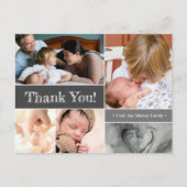 Mod Grijs Dank u introducerend de Tweede Foto's va Aankondigingskaart (Voorkant)