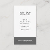 Mod grijs witte klasje visitekaartje (Achterkant)