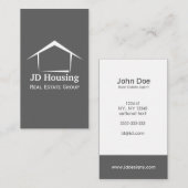 Mod grijs witte klasje visitekaartje (Voorkant / Achterkant)