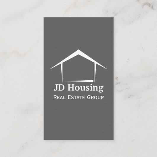 Mod grijs witte klasje visitekaartje (Voorkant)