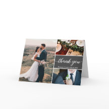 Mod Grijze bruiloft Hartelijk dank Aangepaste foto