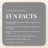 Mod Grijze lijst met leuke objecten bruiloft Kartonnen Onderzetters (Voorkant)