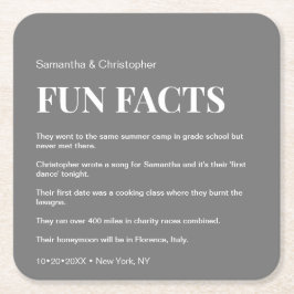 Mod Grijze lijst met leuke objecten bruiloft Kartonnen Onderzetters