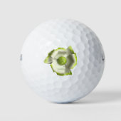 MOD Groene Magnolia Bloem Aanpassen Logo Floral Golfballen (Voorkant)