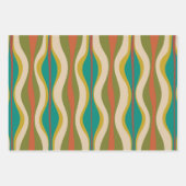 Mod Groove Retro Patronen Inpakpapier Vel (Voorkant)