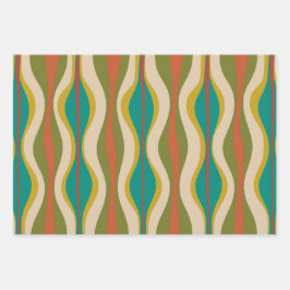 Mod Groove Retro Patronen Inpakpapier Vel