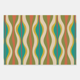 Mod Groove Retro Patronen Inpakpapier Vel