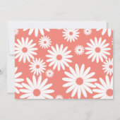 Mod Groovy Happy Daisy Hippie Roze Baby shower Kaart (Achterkant)