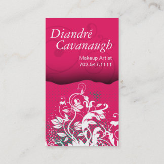 Mod Grunge Floral Makeup Artist sjabloon Visitekaartje