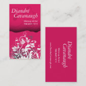 Mod Grunge Floral Makeup Artist sjabloon Visitekaartje (Voorkant / Achterkant)