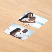 MOD H Duo Foto De datum opslaan Acryl Uitnodigingen (Laagn)