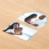 MOD H Duo Foto De datumboog opslaan Acryl Uitnodigingen (Laagn)