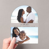 MOD H Duo Foto De datumboog opslaan Acryl Uitnodigingen (Insitu (Draagbaar))