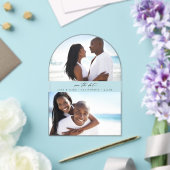 MOD H Duo Foto De datumboog opslaan Acryl Uitnodigingen (Insitu (Huwelijk))