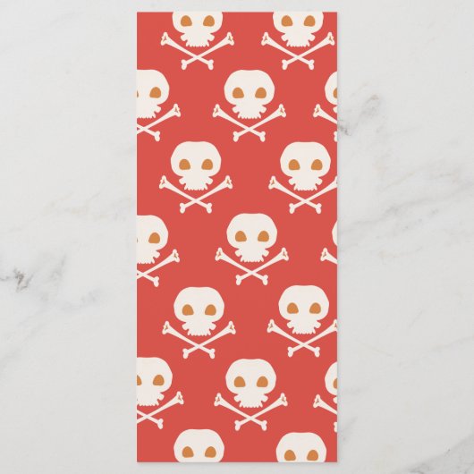 Mod Halloween Bruiloft Party Menu (Achterkant)