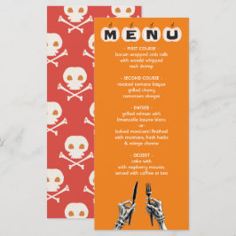 Mod Halloween Bruiloft Party Menu
