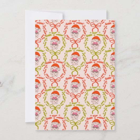 Mod Hand Drawn Christmas Open House Kaart (Achterkant)