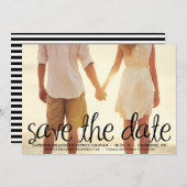 Mod Handgeschreven Script Sla de datumaankondiging Kaart (Voorkant / Achterkant)