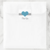 Mod hart Dank je Stickers, blauw Vierkante Sticker (Tas)