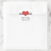 Mod hart De datum Stickers opslaan, rood (Tas)