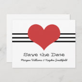 Mod hart Opslaan Briefkaart datum rood (Voorkant / Achterkant)
